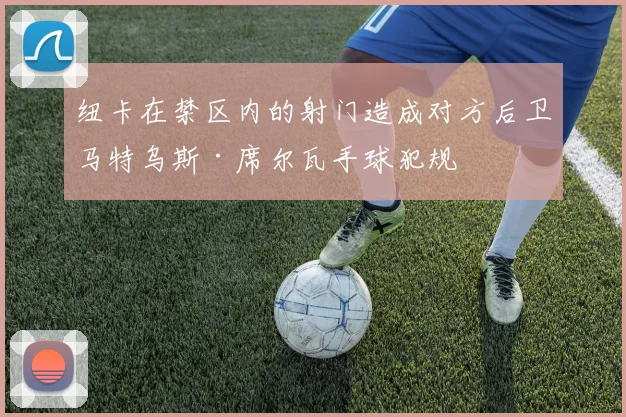 纽卡在禁区内的射门造成对方后卫马特乌斯·席尔瓦手球犯规